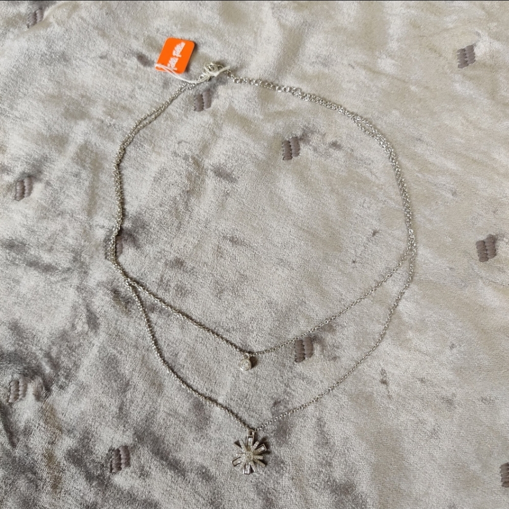 Folli Follie Layered Silver Tone Necklace